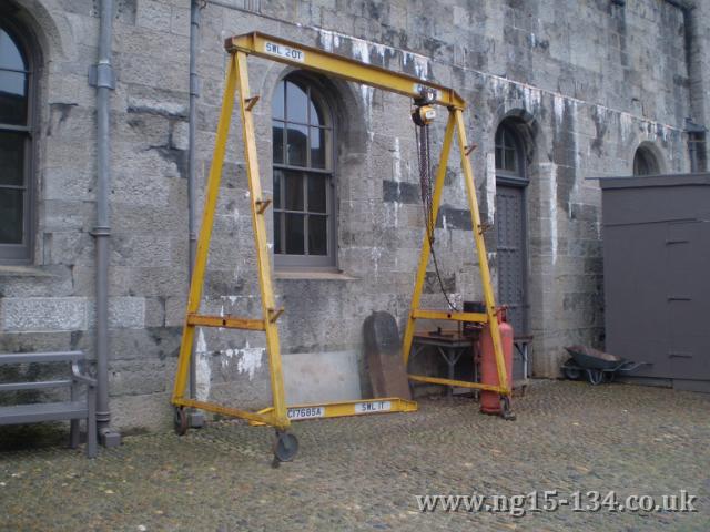 The portal lifting frame at Penrhyn Castle (Photo: P Randall)