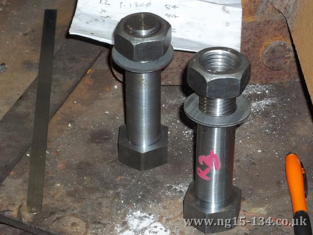 Bolts for the rear frame stretcher. (Photo: Laurence Armstrong)