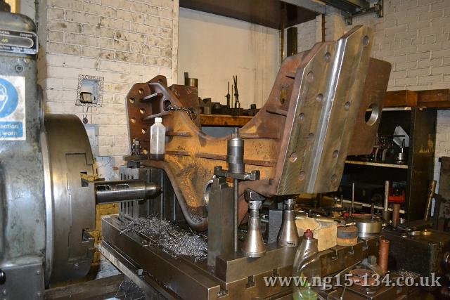 The rear frame stretcher being machined at Boston Lodge. (Photo: Andie Shaw)