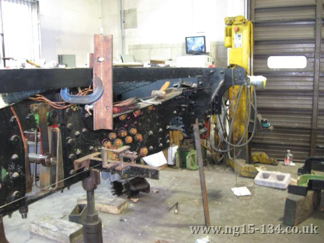 Working on the new cab and running board supports. (Photo: Terry Rowe