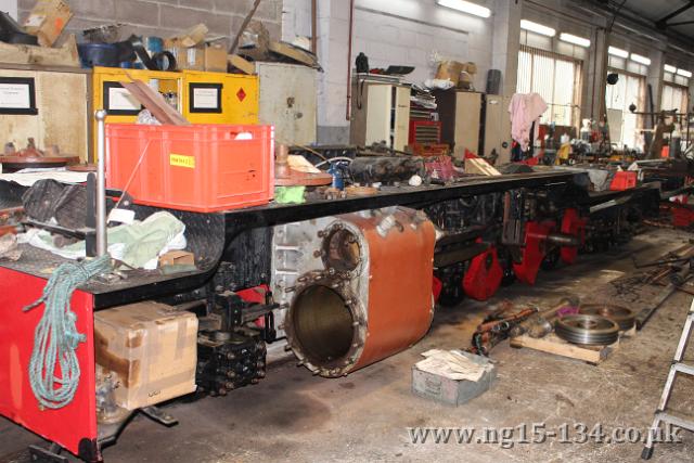 The loco now re-wheeled. (Photo: Laurence Armstrong)