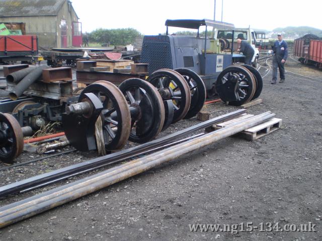 The loco wheels at Boston Lodge for reproflling (Photo: Peter Randall)