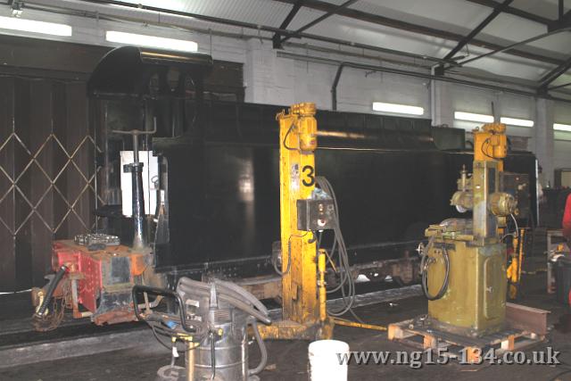 №134's tender in the loco shed. (Photo: Laurence Armstrong)