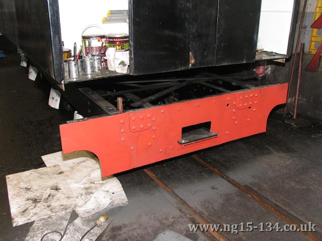 The tidied up rear tender buffer beam after the old holes have been filled. (Photo: Laurence Armstrong)