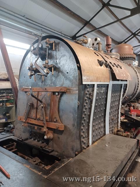 The firebox crown cladding being shaped. (Photo: Adrian Strachan)