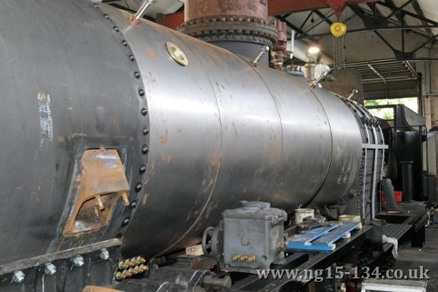 The boiler barrel cladding complete and ready to be sent for shot blasting before painting. (Photo: Laurence Armstrong)