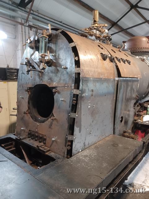 he rear driver's side corner of the firebox cladding showing the corner braces fitted (Photo: Adrian Strachan)