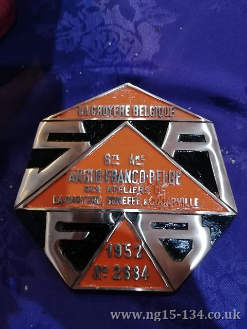 One of the new cabside builders plates for No.134. (Photo: Laurence Armstrong)