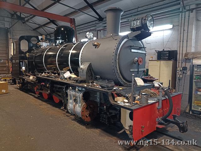 The boiler barrel cladding has been completed just leaving the firebox to complete. (Photo: Adrian Strachan)