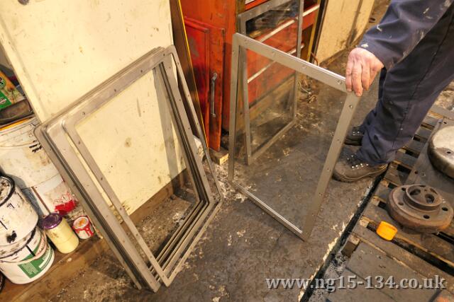 A completed window frame with some of the components for the remaining frames. (Photo: Laurence Armstrong)