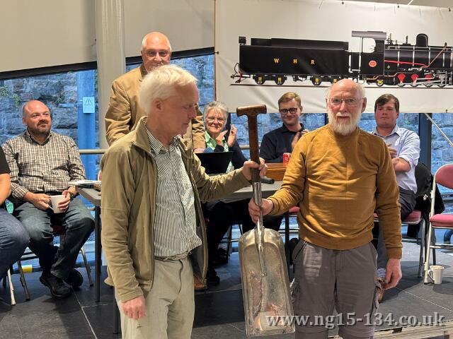 Receiving the Francis Blake award. (Photo: Robert Purcell)