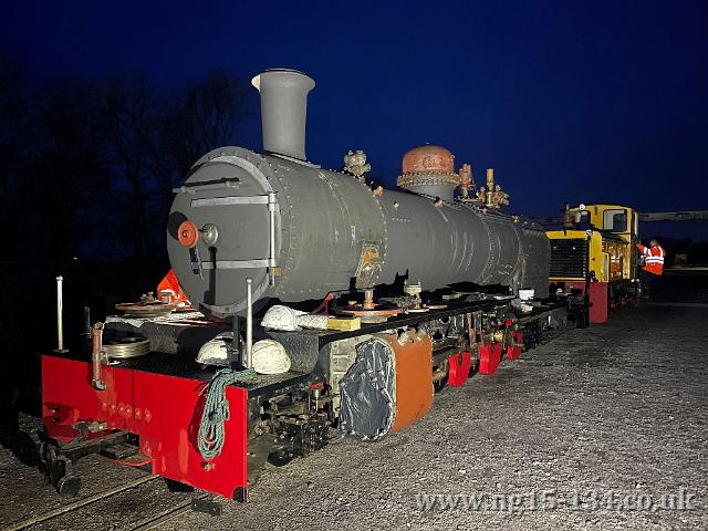 The boiler in the frames at Dinas. (Photo: Ben Abbott)